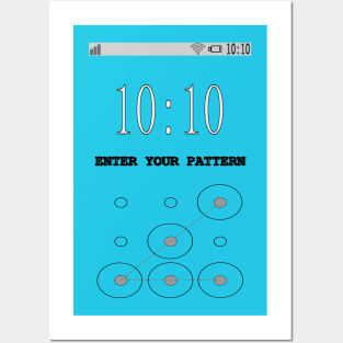 Phone Unlock Pattern Posters and Art